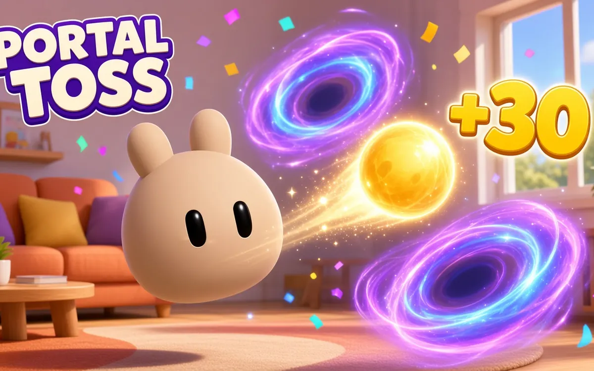 Arcade IRL game cover art for the Portal Toss mini-game